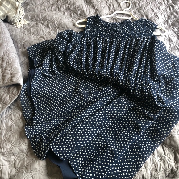 Navy polka dotted Zara jumpsuit. Great condition! - Picture 5 of 5